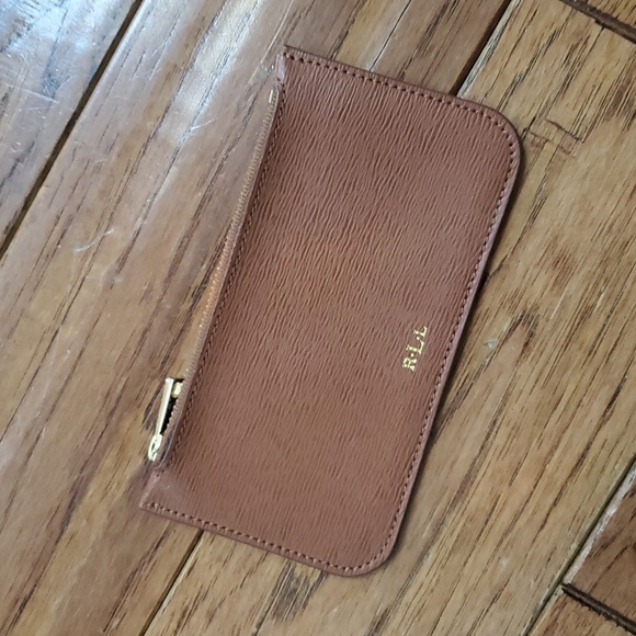 Lauren Ralph Lauren tan change card purse - Picture 1 of 8